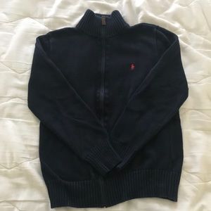 Boys Large POLO Ralph Lauren full zip sweater